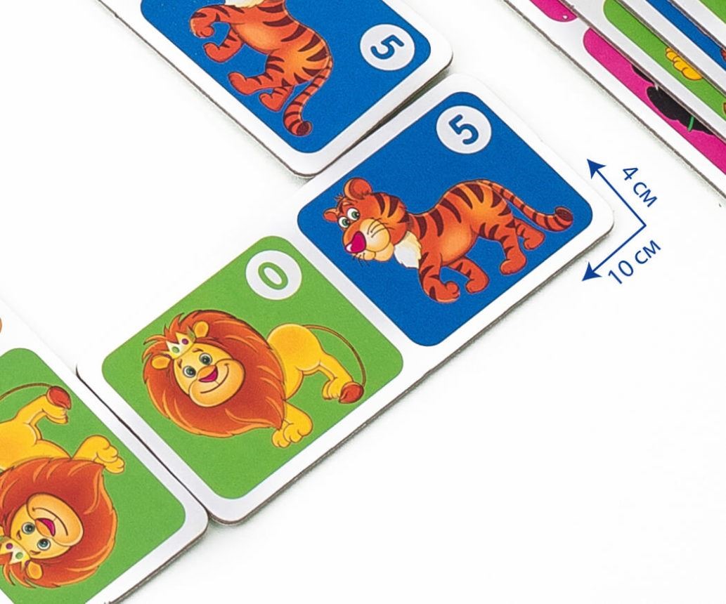 Joc de societate Vladi Toys Domino, Zoo