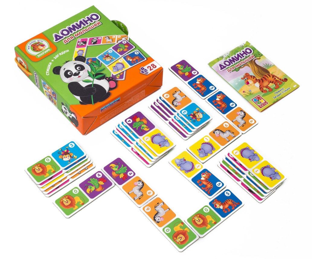 Joc de societate Vladi Toys Domino, Zoo