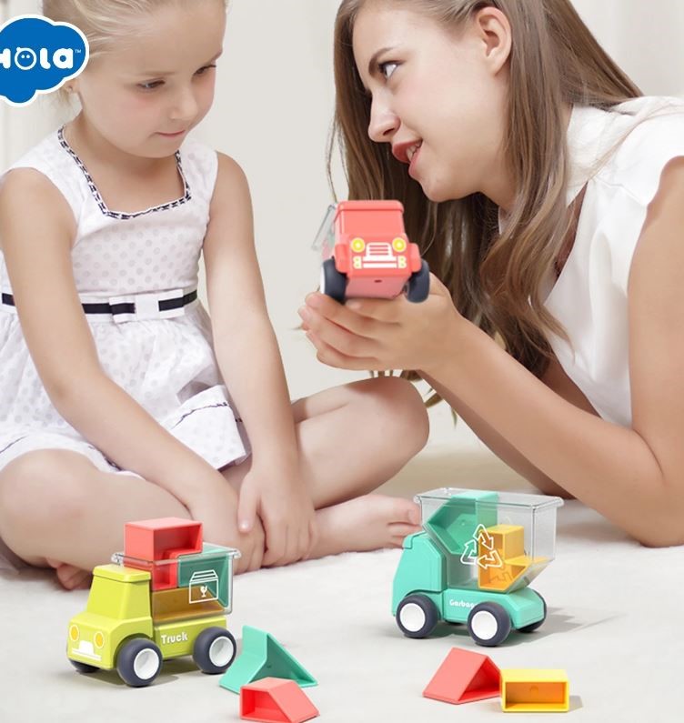 Puzzle educational Hola Toys Masinute
