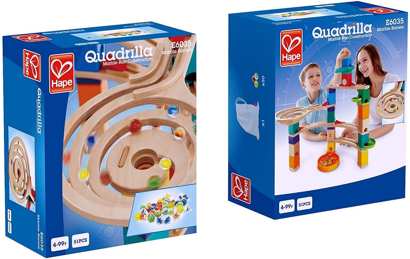 Set de bile pentru jocul Quadrilla Hape 51 piese