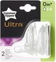 Tetine din silicon Tommee Tippee Ultra, flux lent (0+ luni), 2 buc.