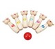 Joc din lemn Hola Toys Classic World Bowling cu Ursuleti