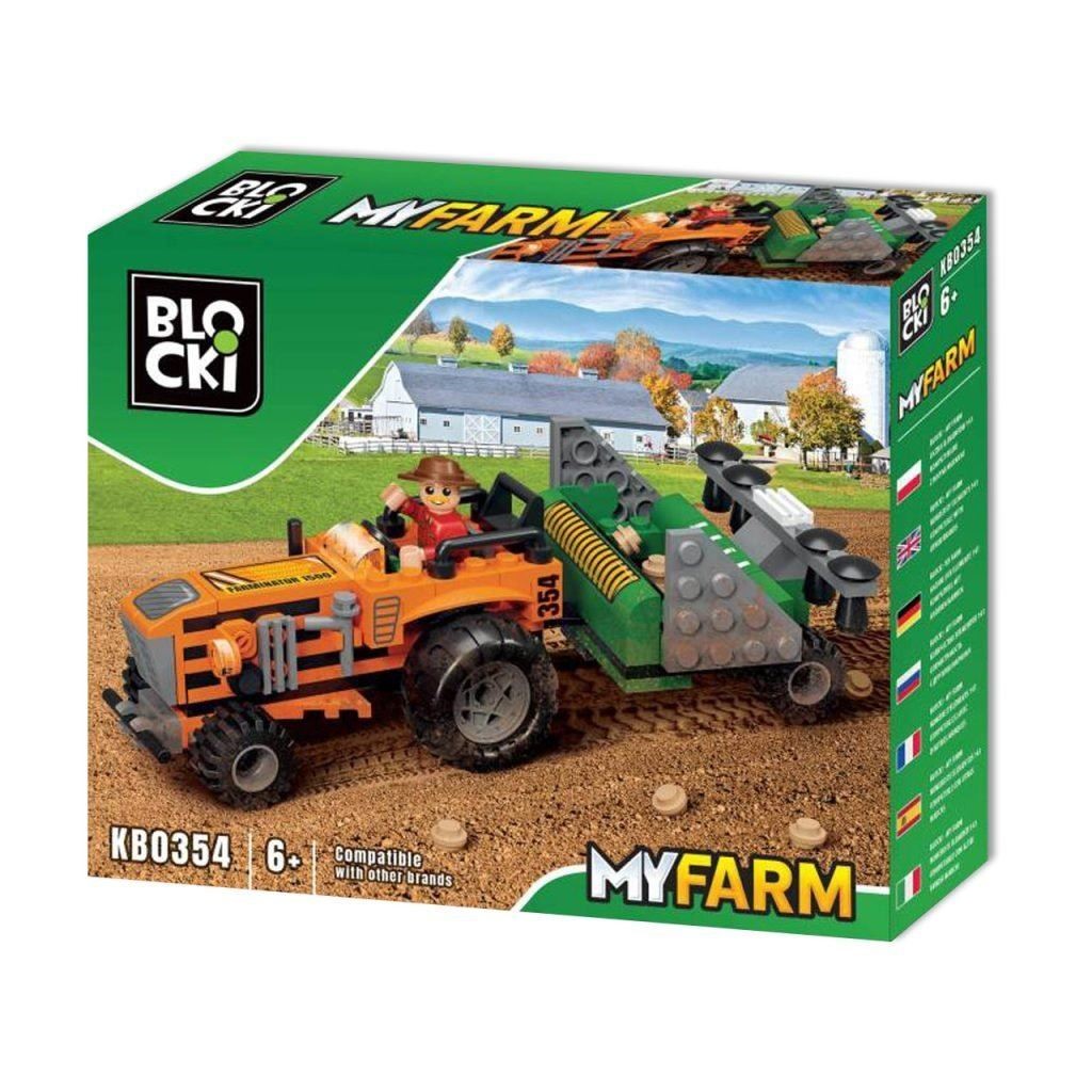 Конструктор Blocki MyFarm Трактор с сеялками, 143 шт.