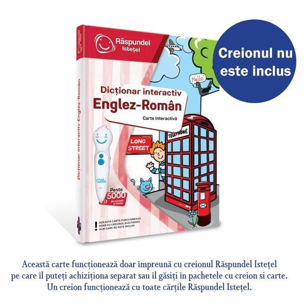 Carte interactiva Raspundel Istetel Dictionar roman-englez