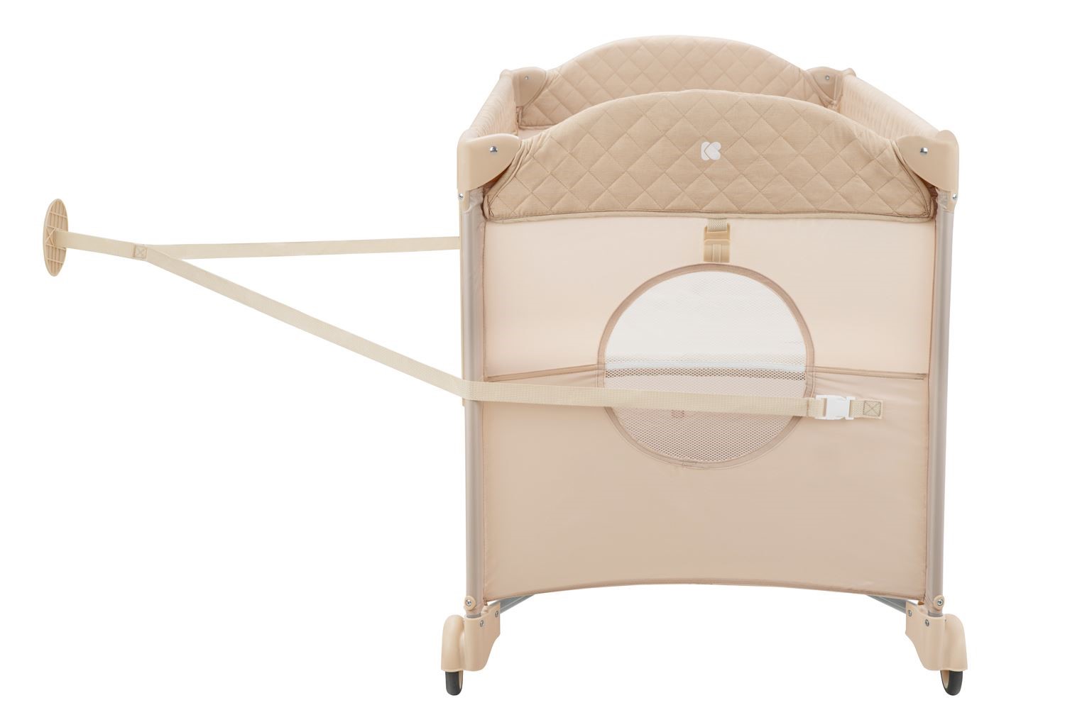 Patut pliabil cu 2 nivele KikkaBoo Milky Way Beige