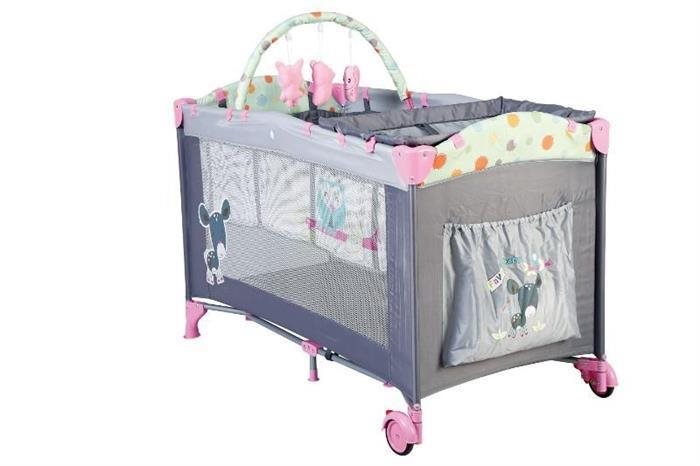 Кроватка-манеж BabyGo Sleepwell Pink