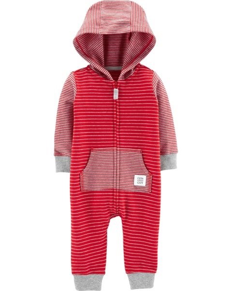 Carter's Salopeta rosie cu dungi