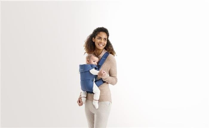 Анатомический мультифункциональный рюкзак-кенгуру BabyBjorn Mini Vintage Indigo, хлопок