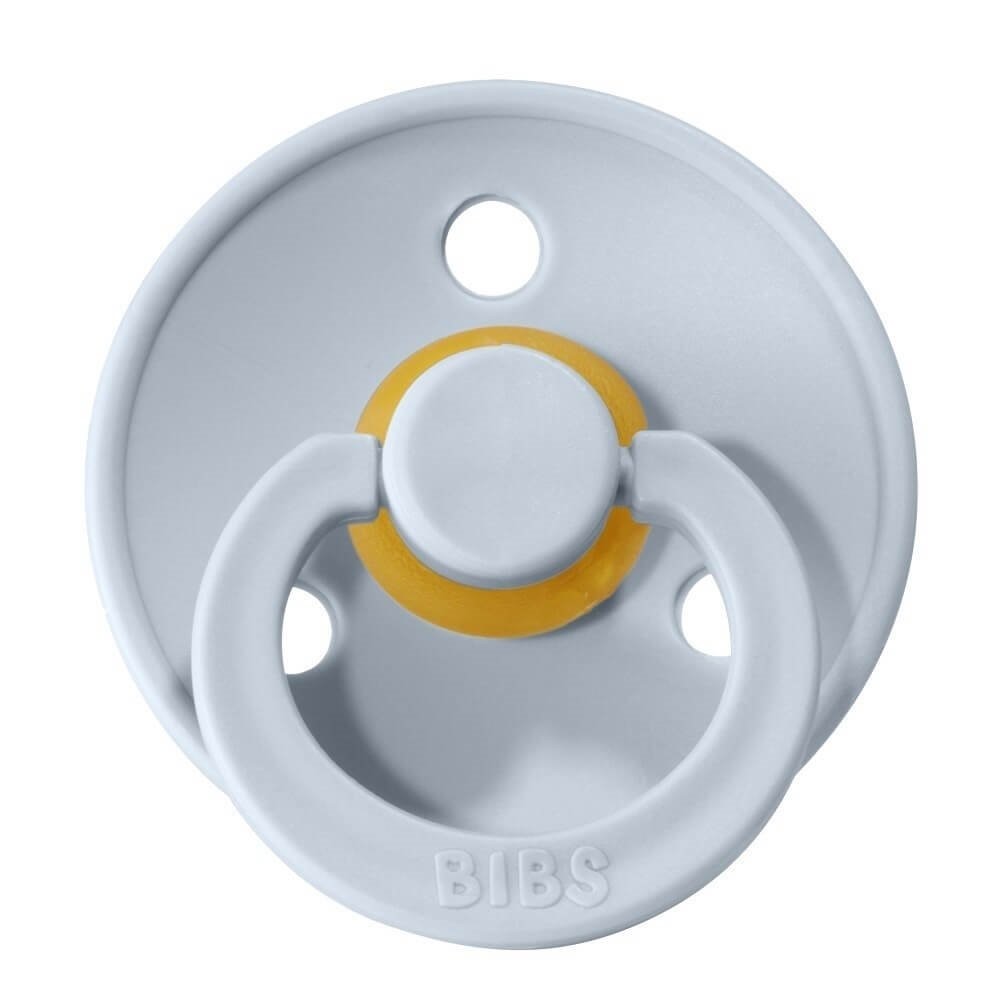 Пустышка латексная BIBS Baby Blue круглая (6-18 мес.)