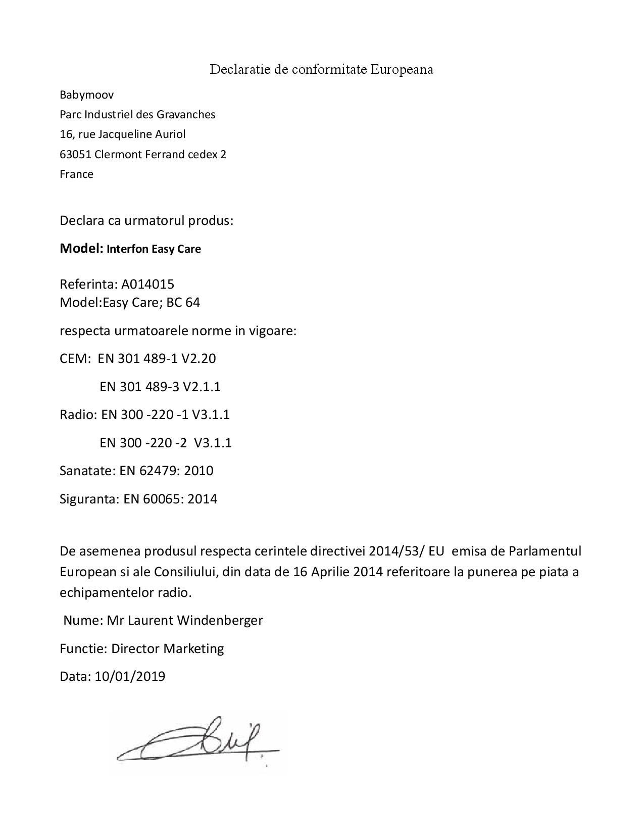 Interfon Babymoov Easy Care