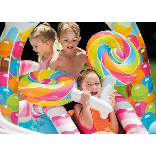 Centru de joaca Intex Candy cu tobogan 295x191x130