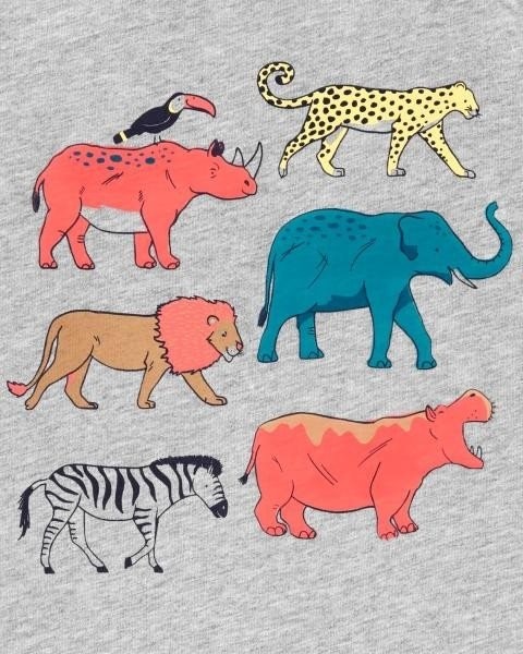Carter's Tricou gri Animale