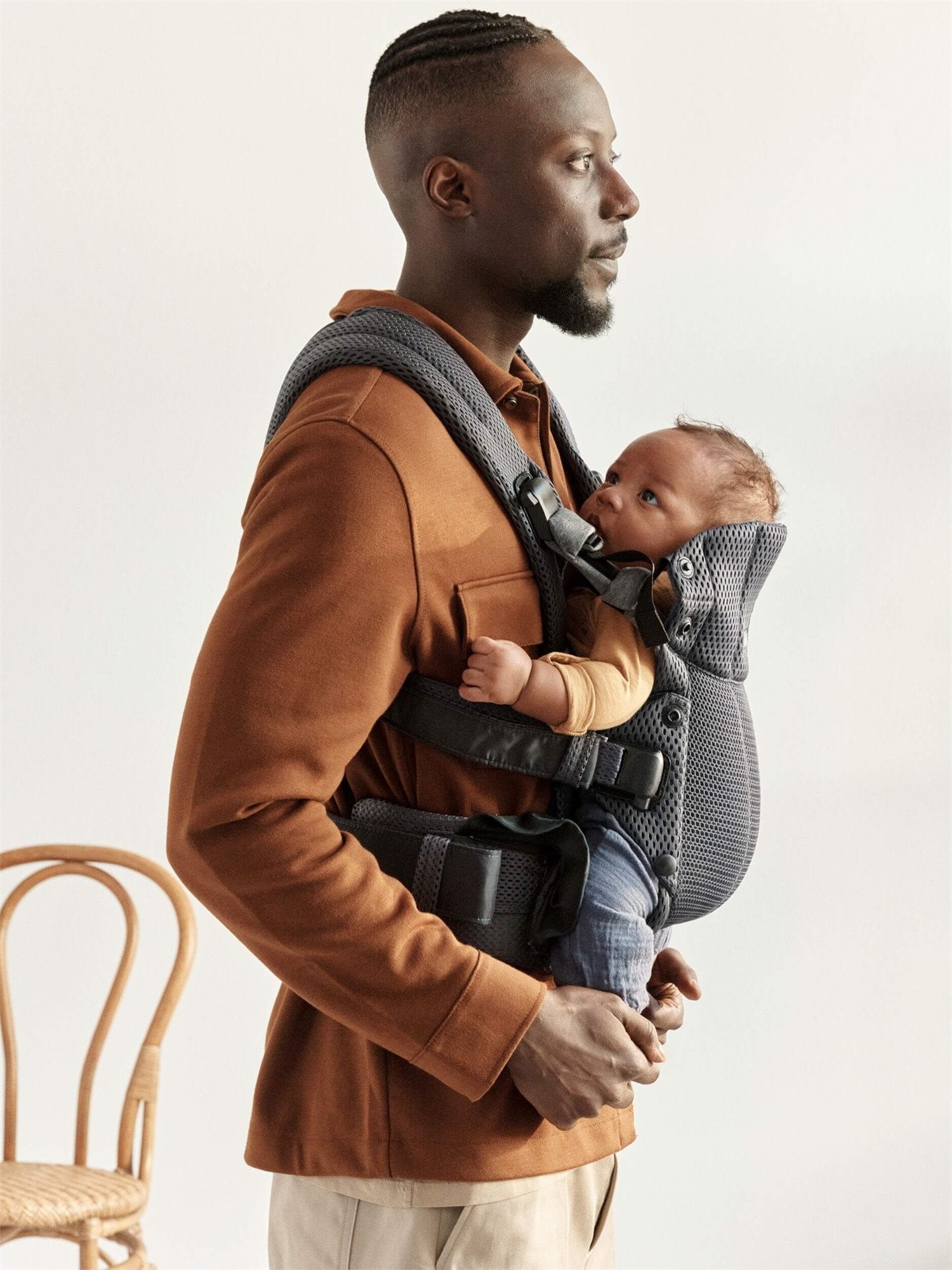 Анатомический мультифункциональный рюкзак-кенгуру BabyBjorn Harmony Anthracite, 3D Mesh