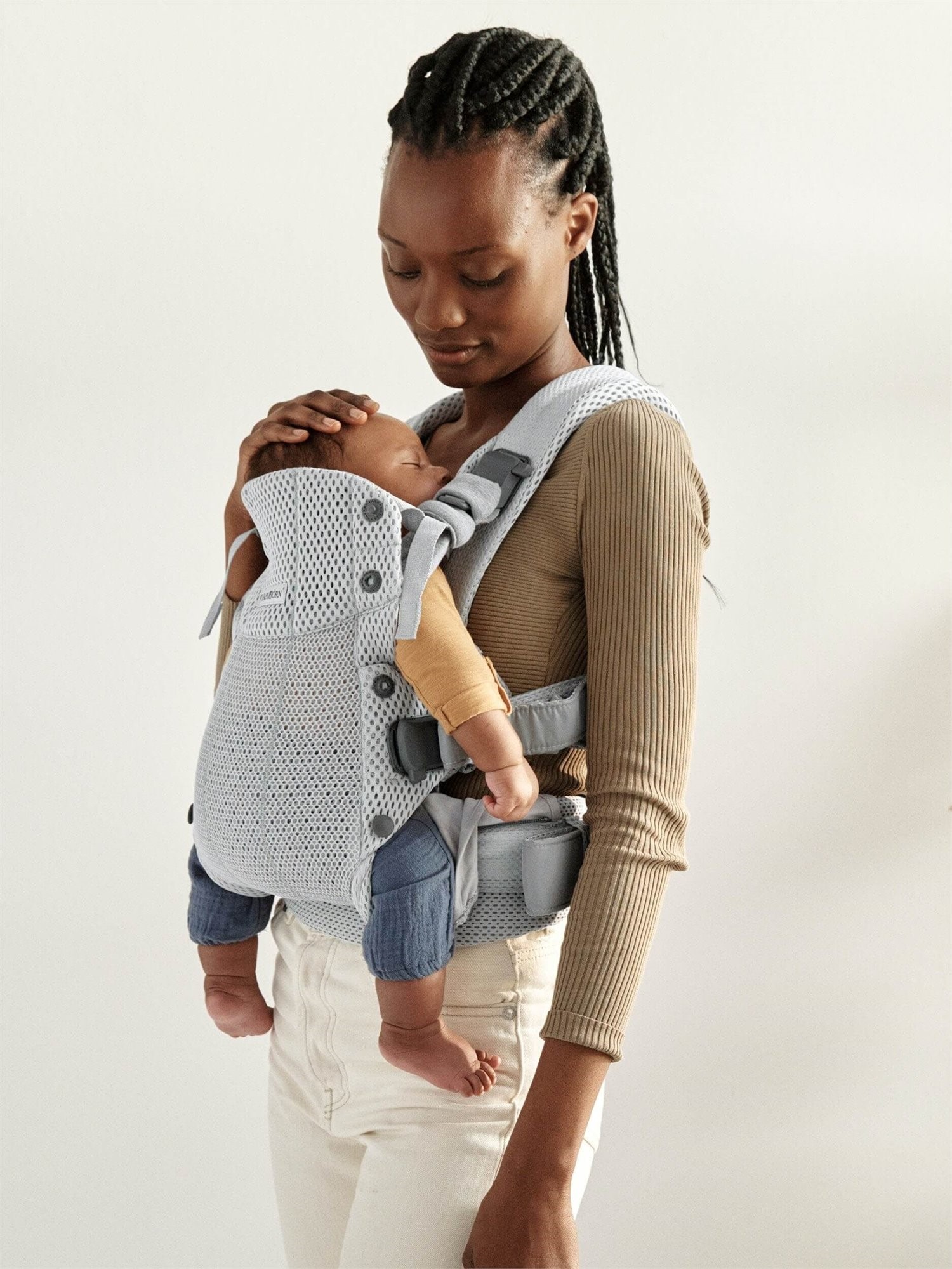 Анатомический мультифункциональный рюкзак-кенгуру BabyBjorn Harmony Silver, 3D Mesh