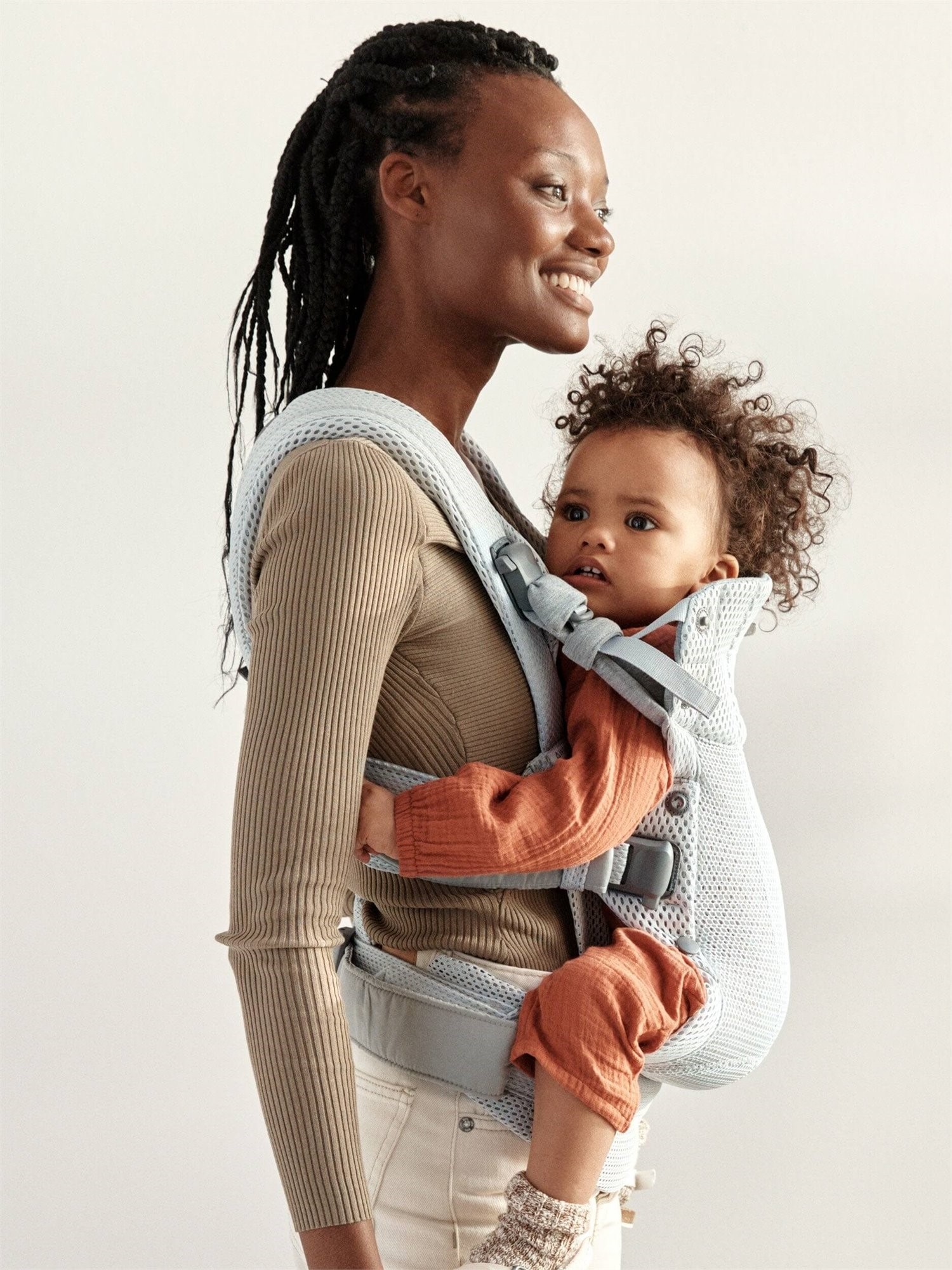 Анатомический мультифункциональный рюкзак-кенгуру BabyBjorn Harmony Silver, 3D Mesh