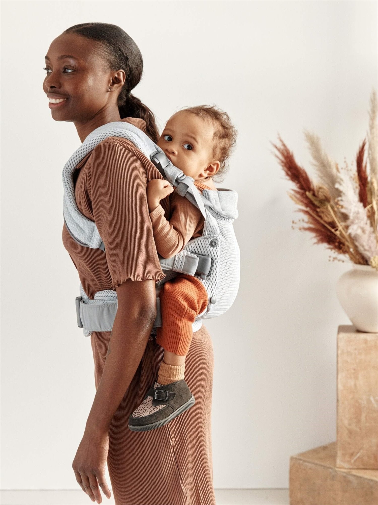 Анатомический мультифункциональный рюкзак-кенгуру BabyBjorn Harmony Silver, 3D Mesh