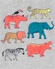 Carter's Tricou gri Animale