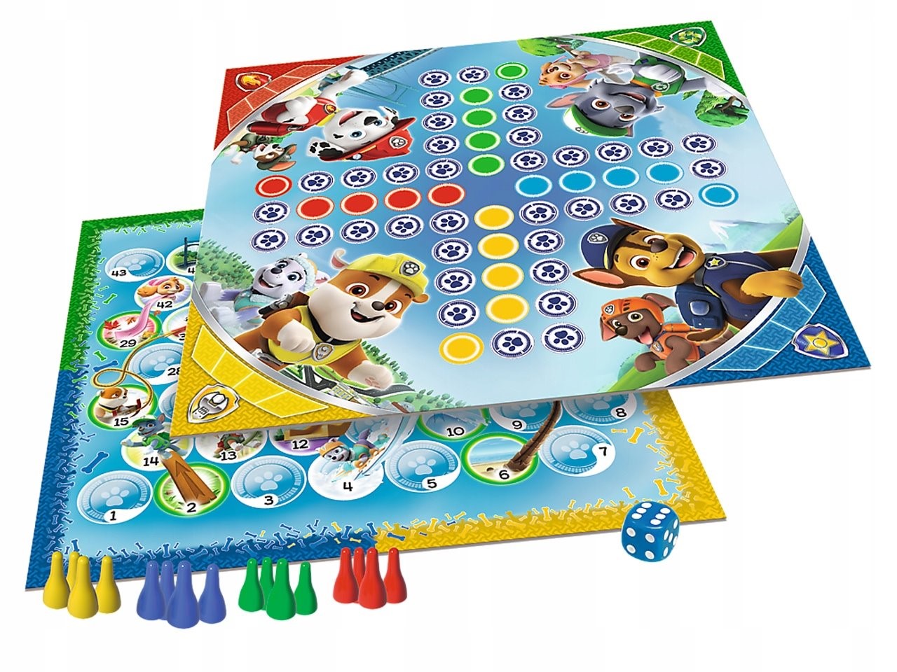 Joc de masa Trefl 2 in1 Paw Patrol, Ludo si Cursa Catelusilor