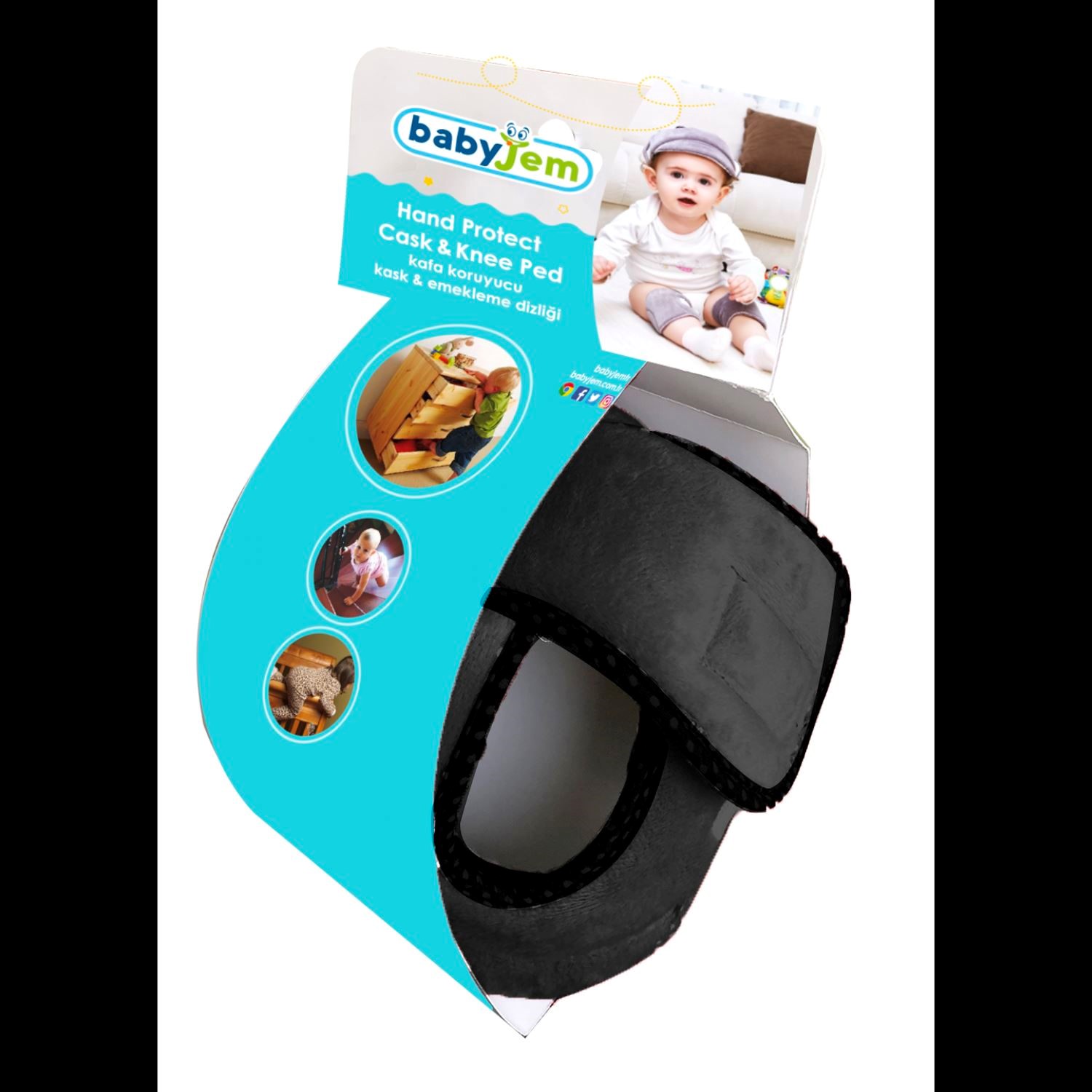Защитный шлем BabyJem Head Protect Grey