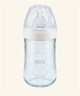 Biberon din sticla NUK Nature Sense cu tetina din silicon (0-6 luni), 240 ml