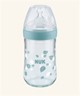 Biberon din sticla NUK Nature Sense cu tetina din silicon (0-6 luni), 240 ml