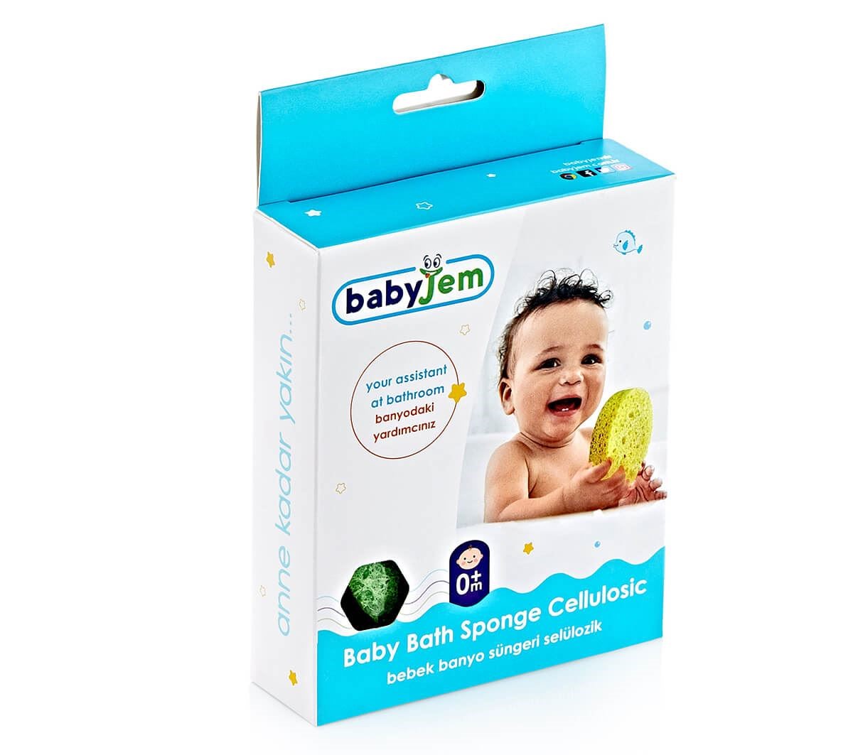 Целлюлозная губка для детей BabyJem Blue