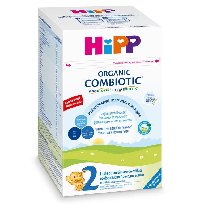 Formula de lapte HiPP 2 COMBIOTIC Organic (6+ luni), 800 g