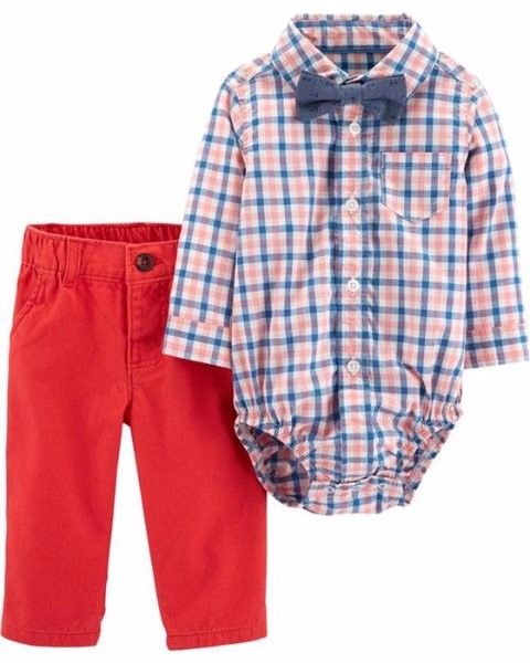 Carter's Комплект 3 в 1 - штаны и боди-рубашка с бабочкой