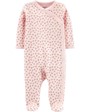Carter's Pijama bebelus Roz cu inchidere laterala