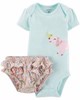 Carter's Set 2 piese - body cu catel si chilotel floral