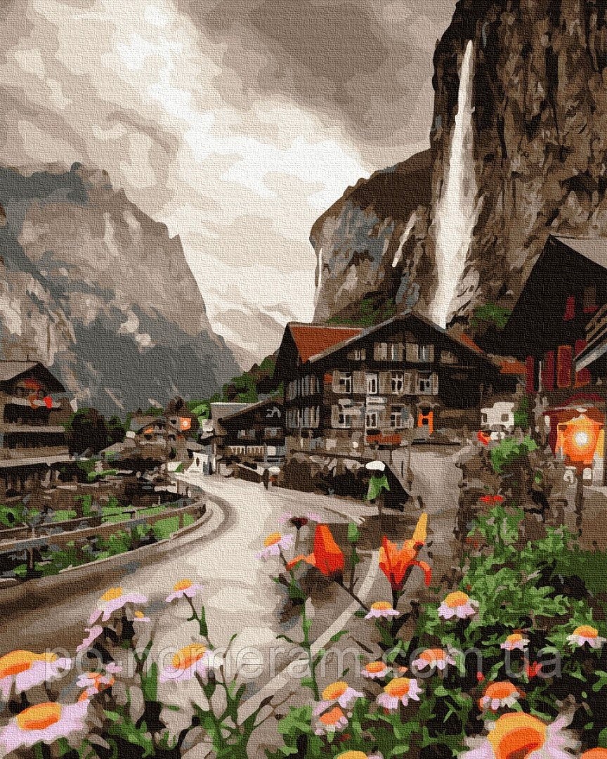 Набор для рисования BrushMe Городок в Швейцарии