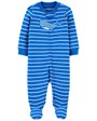 Carter's Pijama albastra cu dungi Balena