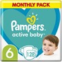 Scutece Pampers Active Baby 6 Extra Large XXL Box (13-18 kg), 128 buc.