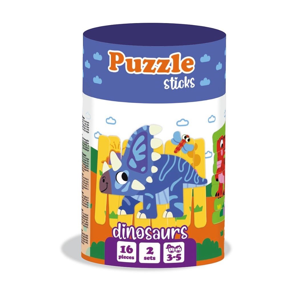 Puzzle educativ din betisoare Roter Kafer Dinosaurs