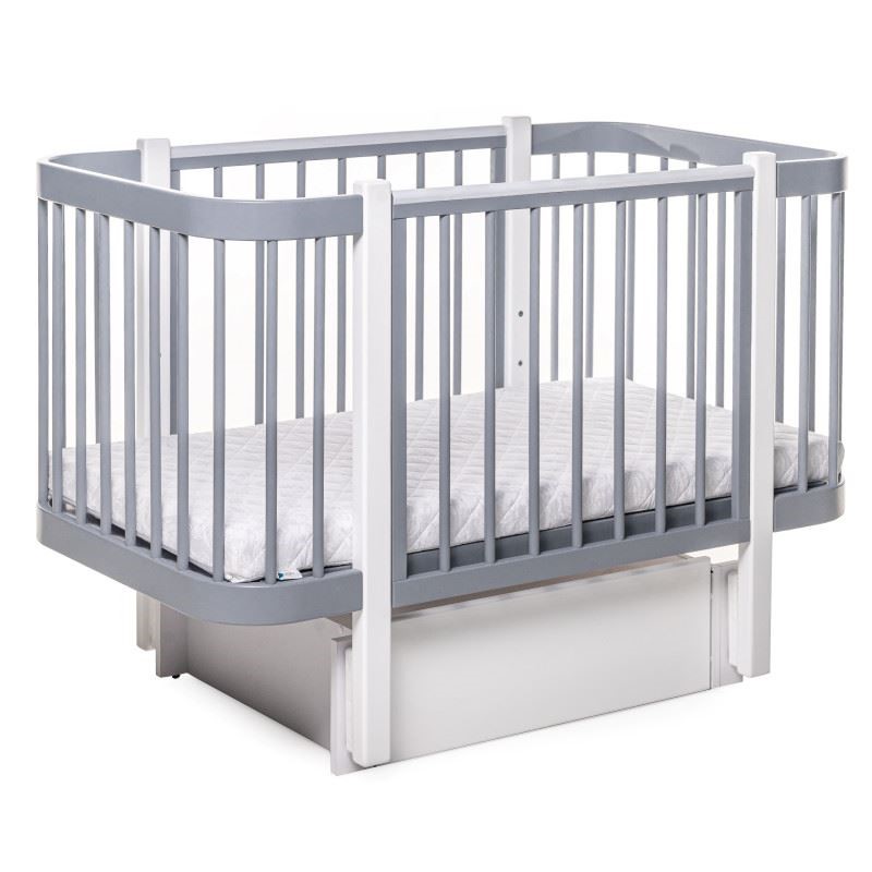 Детская кроватка Eucalyptus Karol Premium Серый с белым